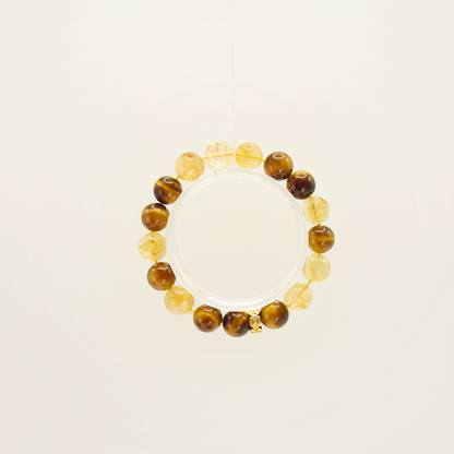 Fortune-Attracting Citrine & Tiger’s Eye Bracelet
