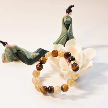 Fortune-Attracting Citrine & Tiger’s Eye Bracelet