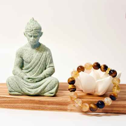 Fortune-Attracting Citrine & Tiger’s Eye Bracelet